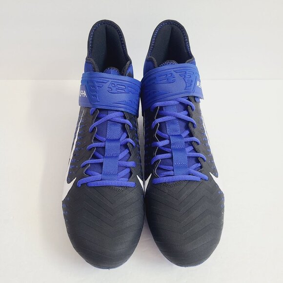 Nike Alpha Menace Pro 2 Mid Football Cleats BV3945-400 Size 13 Black Blue